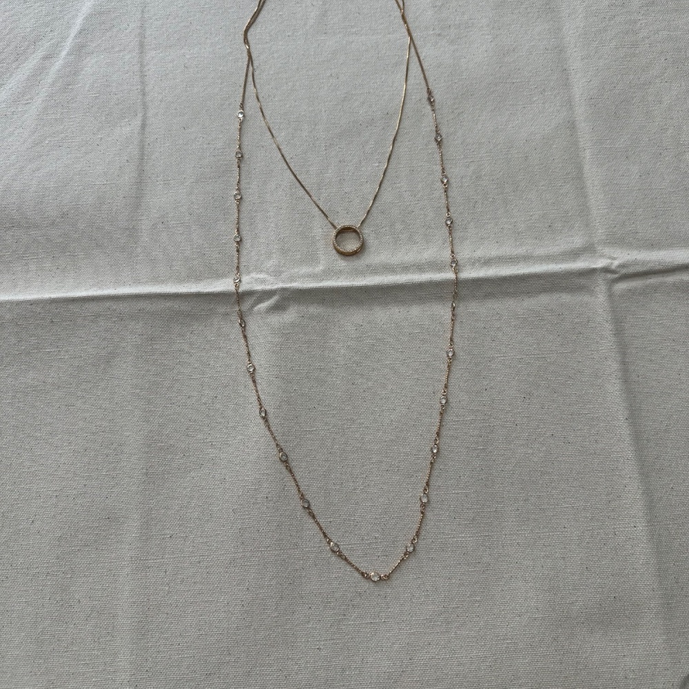 Elegant Gold Layered Necklace Set (2 chains) - Picture 4 of 8